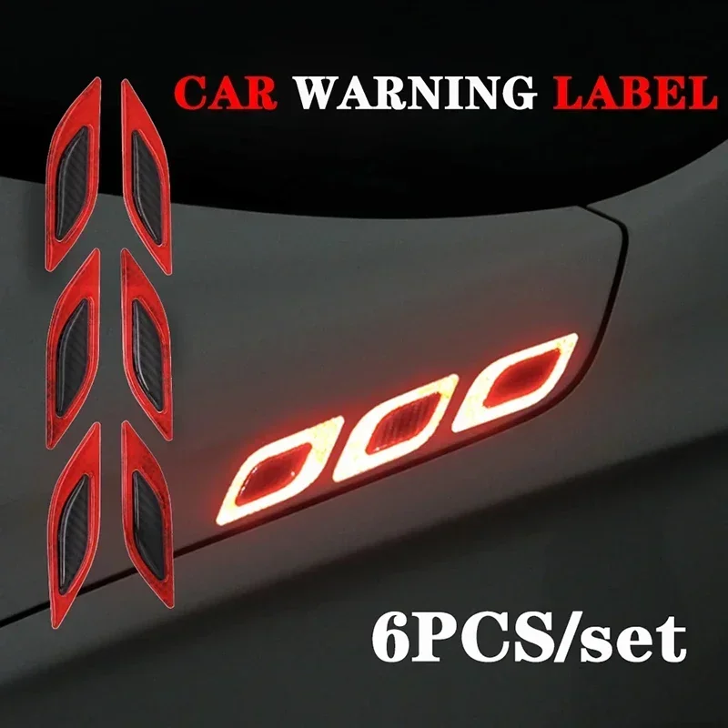 Car Accessories Exterior - 6 adet/takım araba yansıtıcı çıkartmalar çizilmez