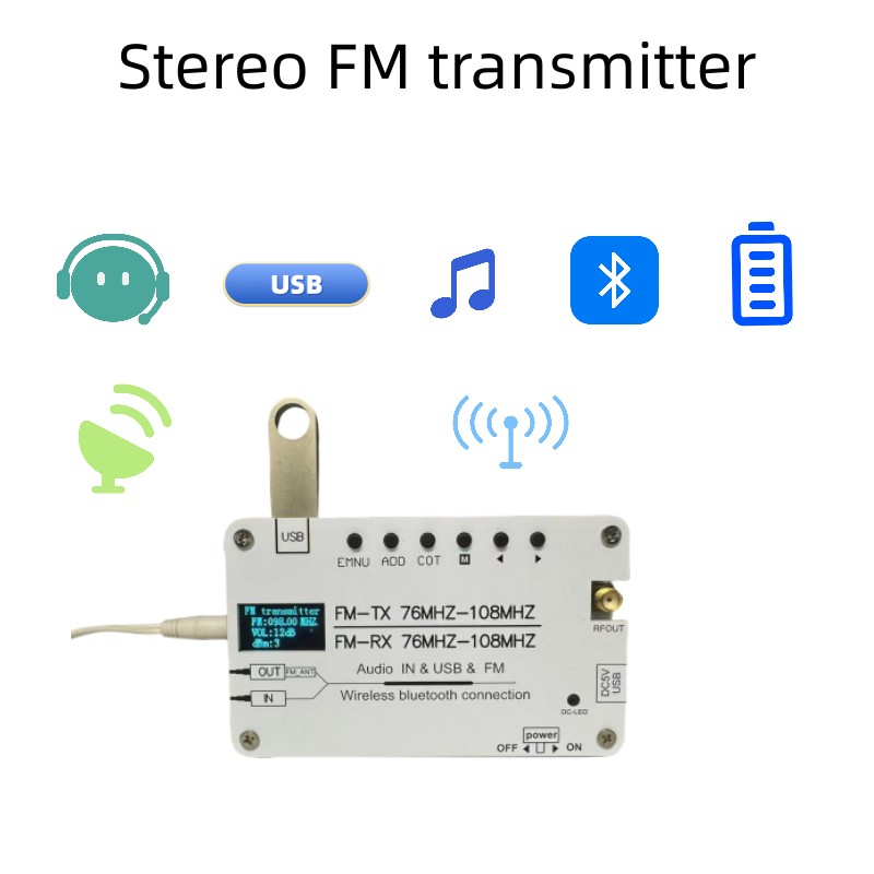 Fm Transmitter - FM stereo verici FM verici 76-108MHz